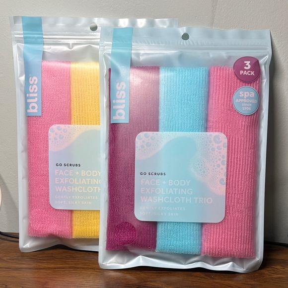 Bliss Other - Bliss Women’s Vibrant Colorful Face + Body Exfoliating Washcloth 2 Packs of 3